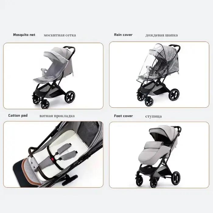 Poussette pour bébé, paysage élevé, portable, ultra-légère, poussette de voyage pour nouveau-né, pou