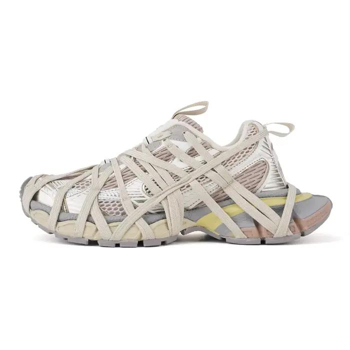 Chaussures de course rétro-futuristes pour l'extérieur, style Mech Vent, à semelle épaisse, pour hom