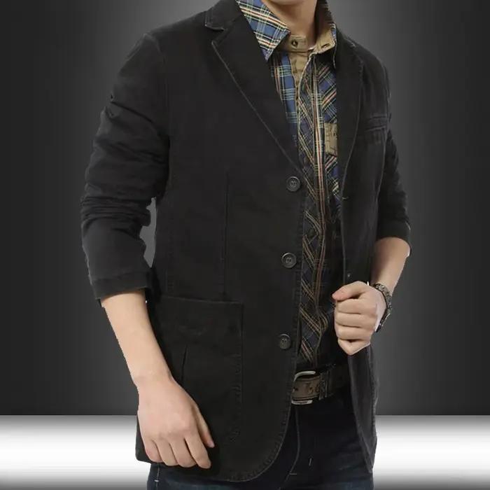 Blazer ample pour hommes d'âge moyen, mode Business, Style britannique, costume décontracté, trois b