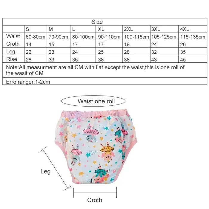 Culottes entraînement pot réutilisables adulte bébé - Couches lavables imperméables DDLG rose lapin