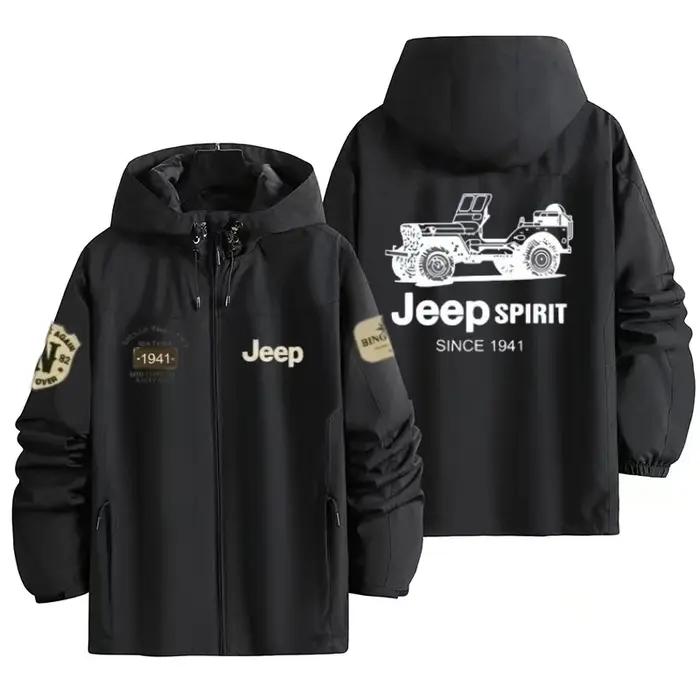 Veste coupe-vent à capuche de haute qualité Jeep 2026, imperméable et résistante au vent, idéale pou
