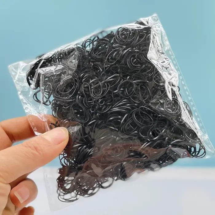 1000 pièces bandes de cheveux jetables colorées filles élastique en caoutchouc enfants élastique pou
