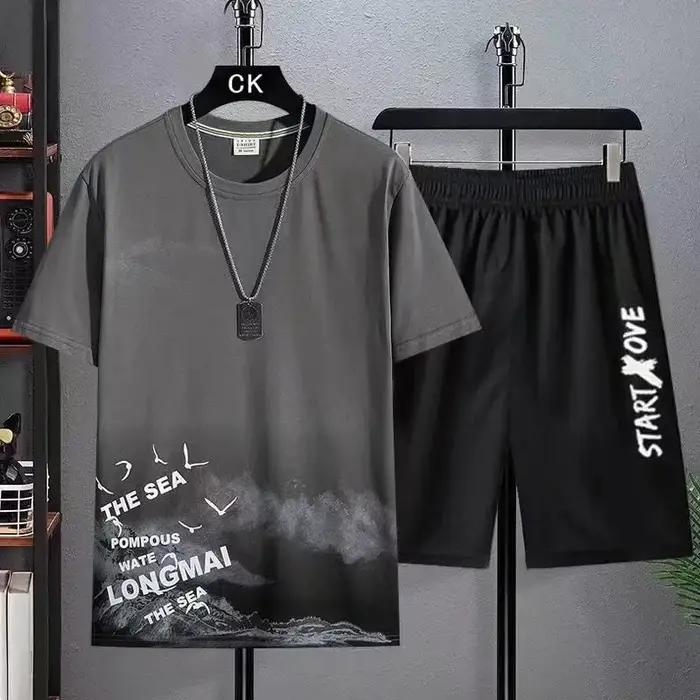 Costumes à la mode pour hommes, ensemble Short et haut d'été, tenue de gymnastique, t-shirt à manche