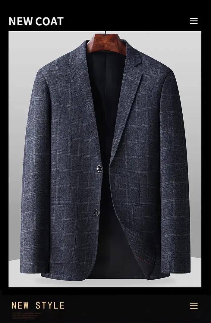 Nouvelle Veste de Costume Homme Coupe Slim 2026 - Couleur Unie Classique Chic Décontracté Formel