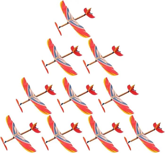 5/10 pièces élastique alimenté avion modèle planeur avions bombardier avion fête d'anniversaire fave