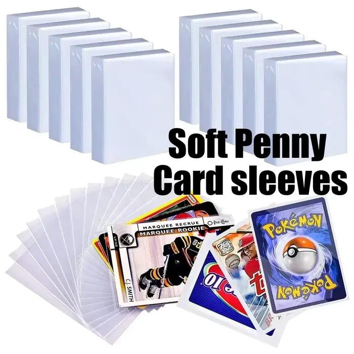 100-600 pochettes pour cartes rigides ou souples, protège-cartes transparents avec film protecteur p