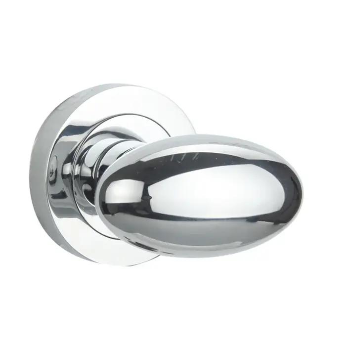 Poignée de porte ovale en forme d'œuf, superbe, sans corps de serrure, en alliage de zinc, 4 couleurs, quincaillerie pour la maison