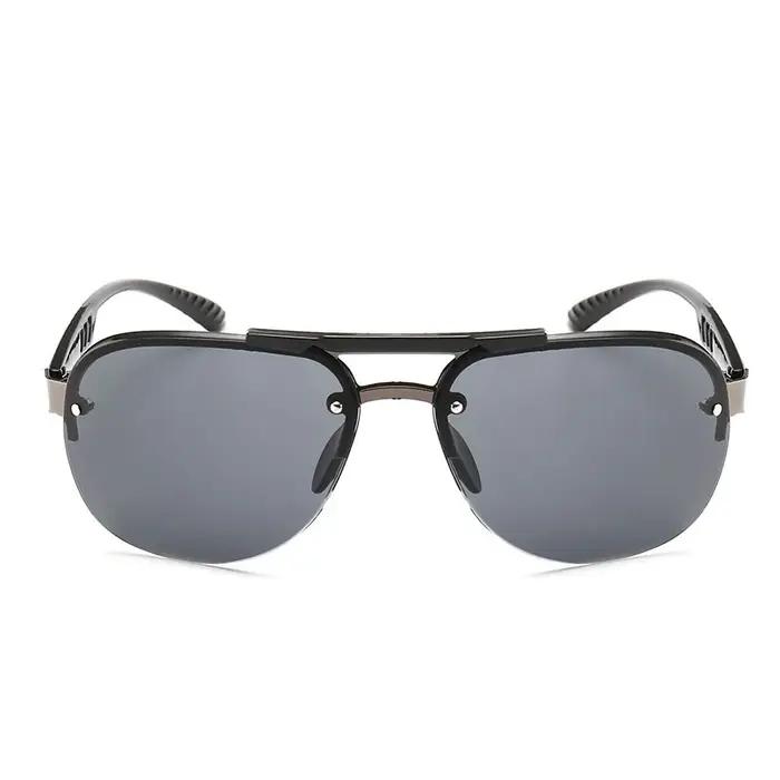Lunettes de soleil vintage pour hommes, monture PC, style pilote, classiques, de marque, avec verres