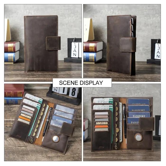 Portefeuilles de voyage en cuir véritable CONTACT'S pour la famille, étuis de passeport, pochettes d