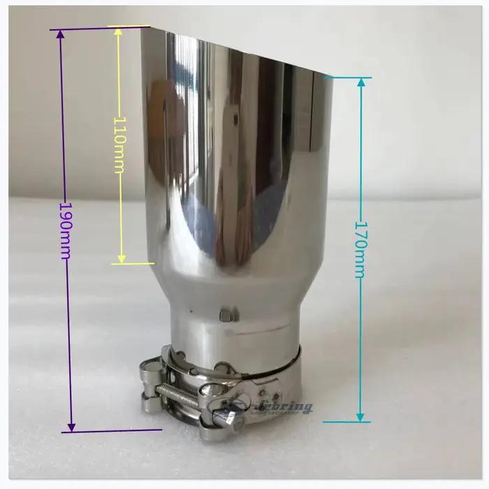 Silencieux d'échappement universel en acier inoxydable 304, 1 pièce, accessoire de voiture, modifica
