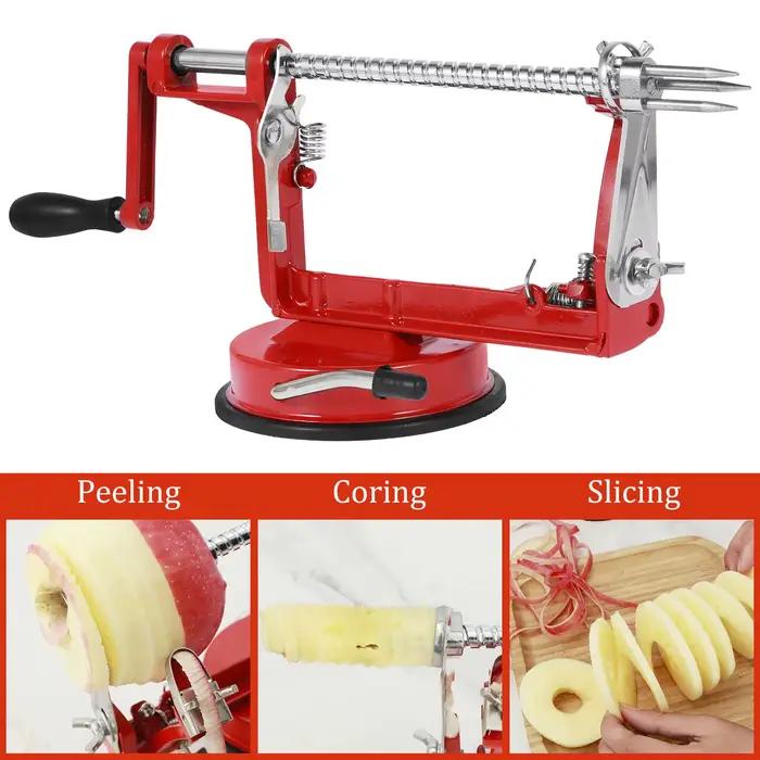 Machine à éplucher les fruits 3 en 1, manivelle, trancheur de fruits, Corer, coupe-peau de pomme, ou