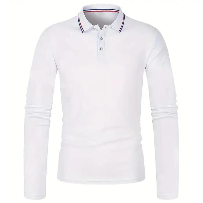 Hommes Printemps et Automne Casual Respirant Confortable Polo Vente Chaude De Mode Hommes D'affaires