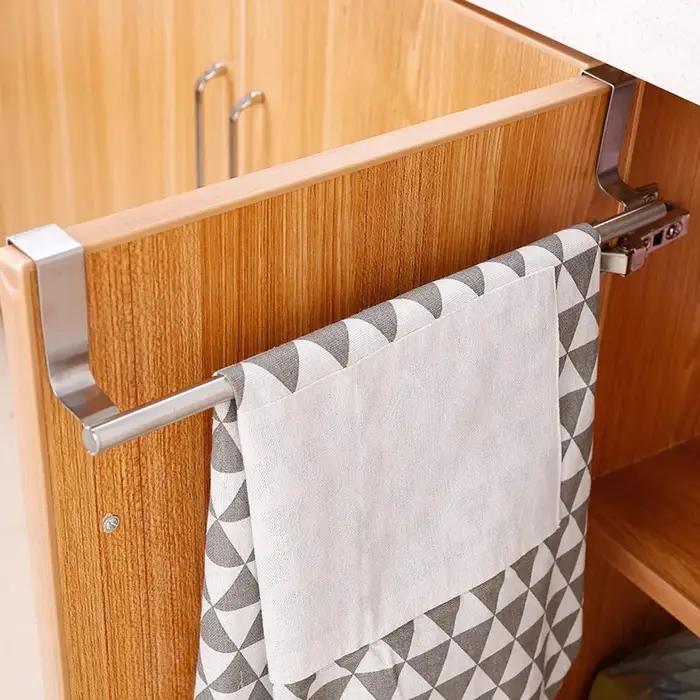 Porte d'armoire de cuisine, porte-serviettes en acier inoxydable, porte arrière, porte-serviettes su