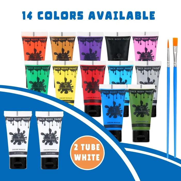 Bowitzki – ensemble de peinture pour le visage et le corps, 14 couleurs, maquillage crème, 20ml, à b