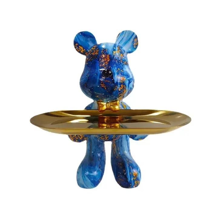 Figurine d'ornement d'ours Graffiti 21cm, décoration de maison, Statue d'animal, étagère de rangemen