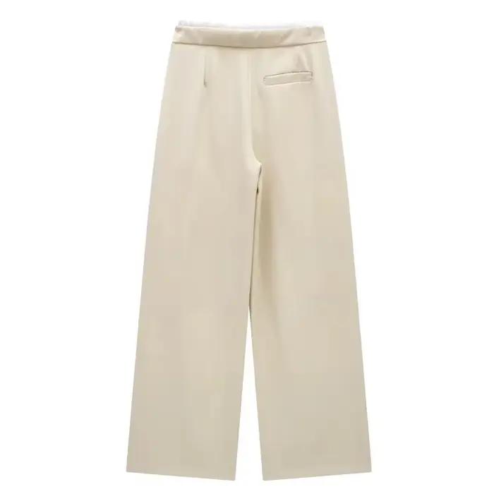 HXAO 2024 pantalons pour femmes Baggy pantalons larges femme mode pantalon noir décontracté taille h