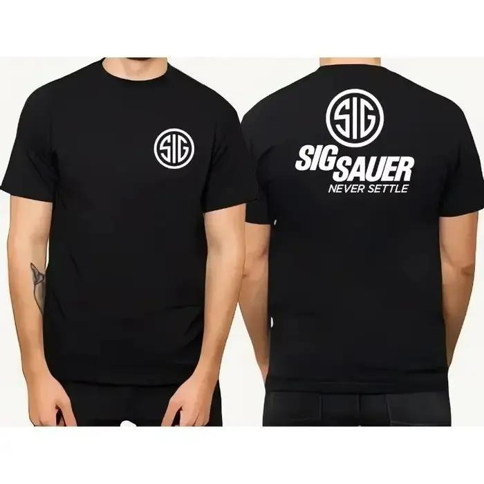 T-shirt décontracté pour homme, nouveau style été 2026, motif Sig Sur Gun, haute qualité, confortabl