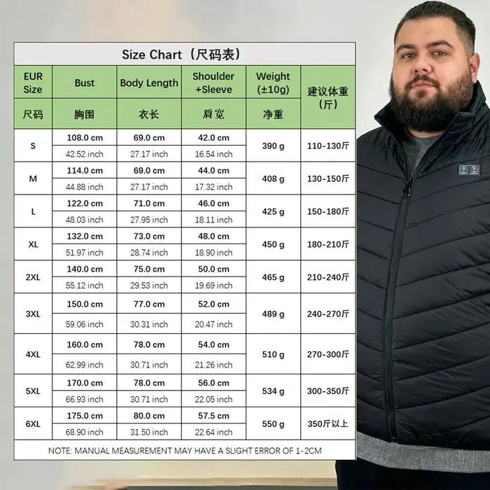 Gilet chauffant Extra Extra Large à 11 zones, manteaux chauffants d'escalade pour femmes, vêtements