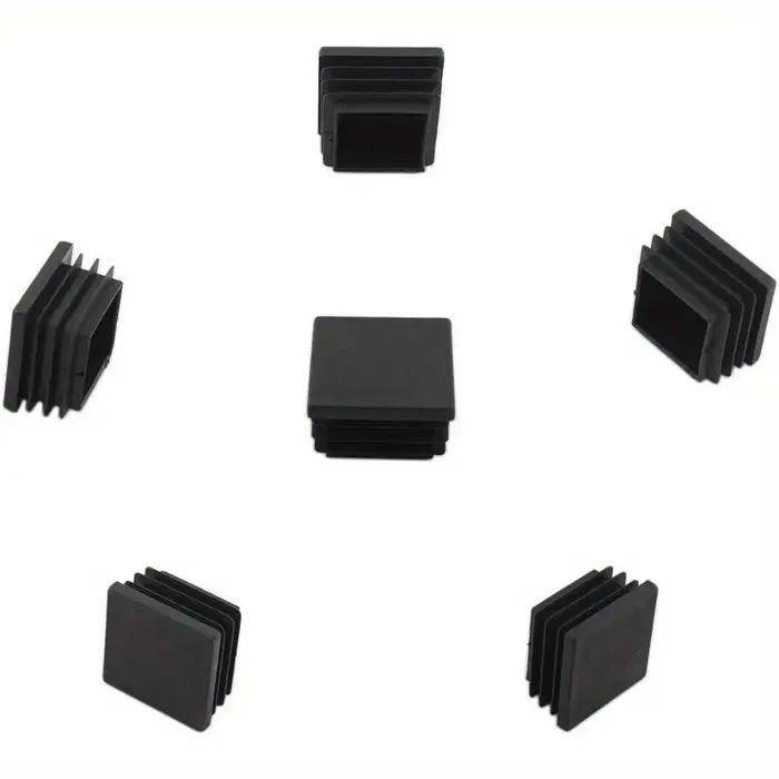 Bouchon d'extrémité de tube carré de 50MM, bouchon en plastique, bouchon noir, tables et chaises pou