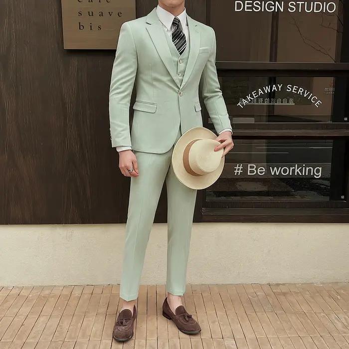 Ensemble de costume décontracté de haute qualité, à la mode et élégant en trois couleurs, un ensembl