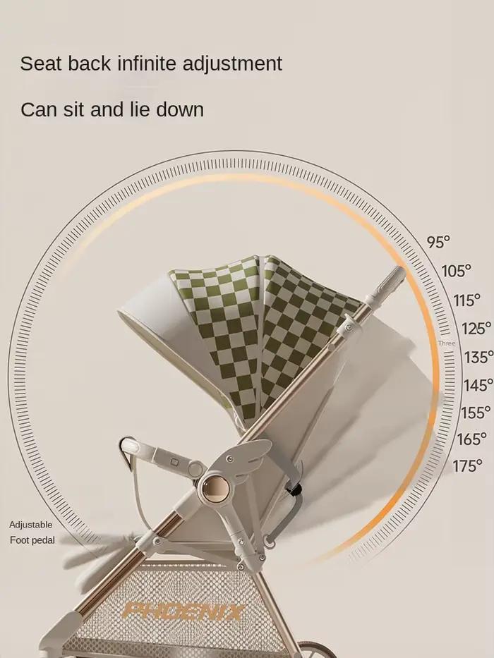 Nouvelle poussette bébé 2026, légère et pliable, en tissu Oxford, avec position assise ou allongée, type parapluie, double poussée, pour enfant