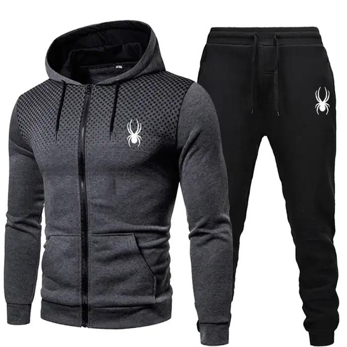 2025 populaire deux pièces hommes vêtements de sport jogging costume vêtements de sport sweat à capu