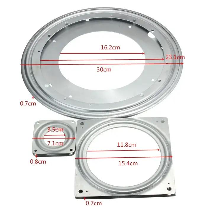Plaque tournante rotative à roulement en métal lourd de 3 pouces, pour armoires d'angle, support TV,