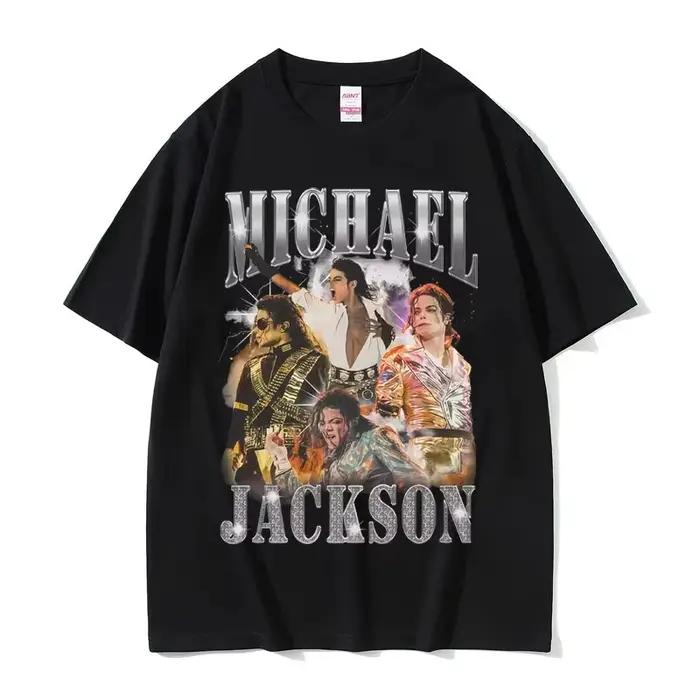 T-shirt graphique classique vintage Michael Jackson pour hommes, vêtements d'été, mode rétro gothiqu