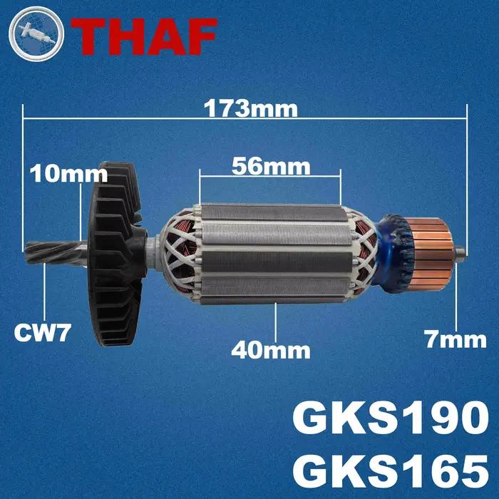 AC 220V 240V GKS190 GKS165 Induit Rotor pour BOSCH Scie Circulaire A Main Pièces de rechange