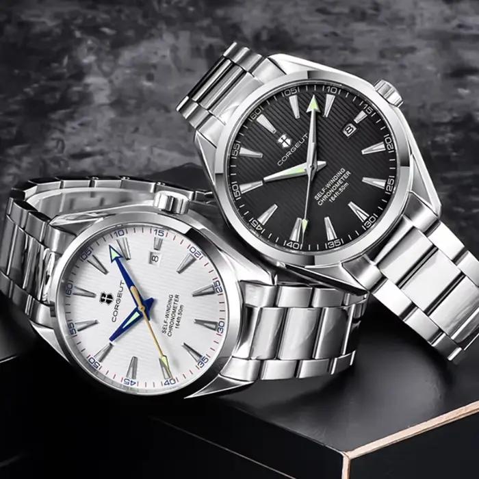 Corgeut 41mm luxe NH35 Movt homme Sport horloge automatique Relogio Masculino mécanique montre-brace