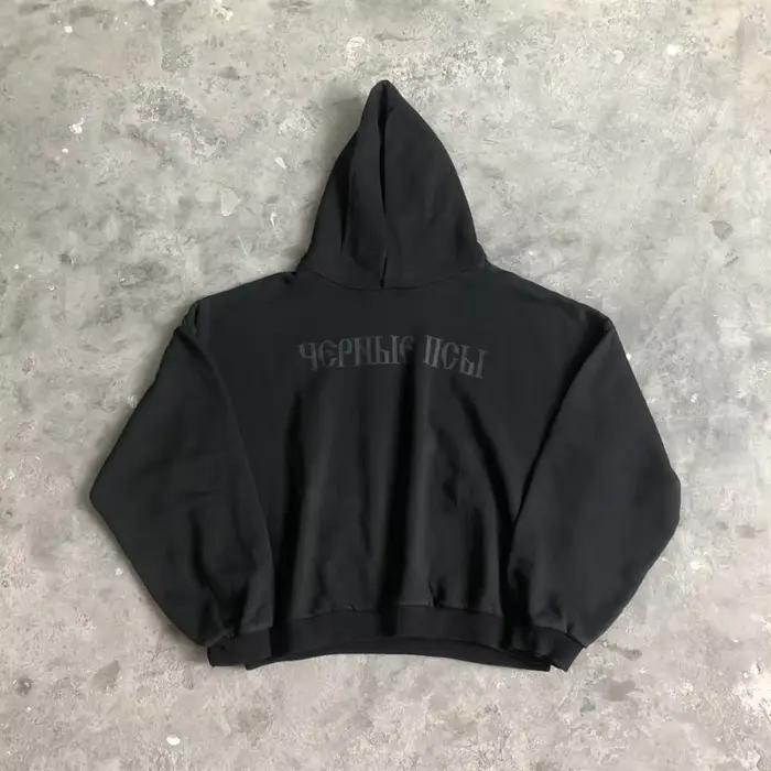 SAINT OF MICHAEL mode 1:1 KANYE WEST Streetwear sweat DONDA imprimé velours décontracté ample surdim