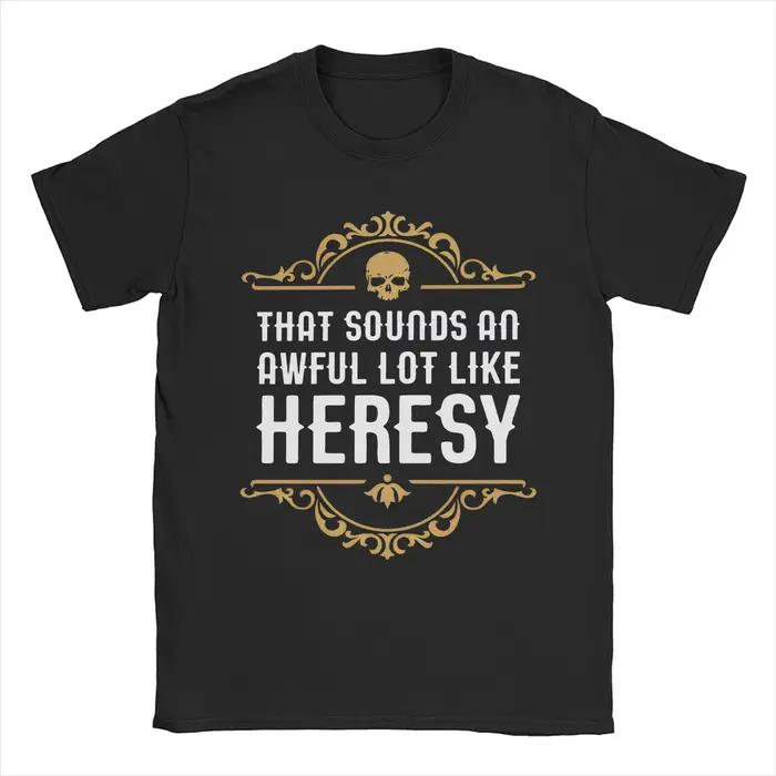 Vintage Heresy drôle Wargaming w-wahammer 40k T-Shirts femmes col rond coton T-Shirts à manches cour