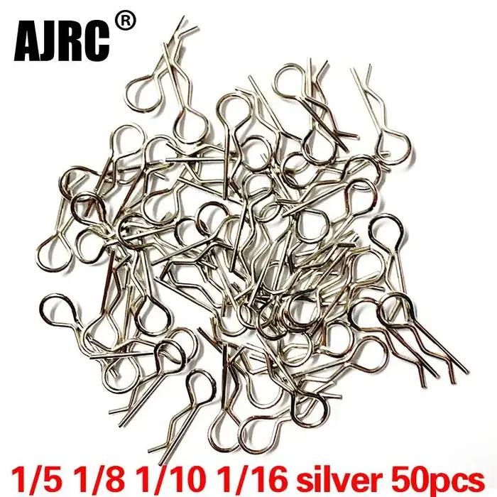 Pièces de voiture Rc 1/5 1/6 1/7 1/8 1/8 1/12 1/16, 50 pièces, Clips de carrosserie, broches, loquet
