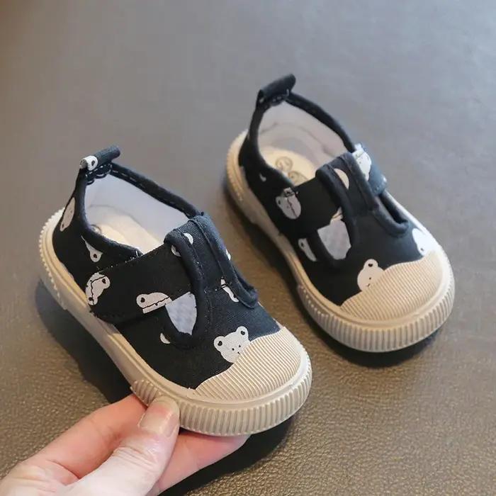 Chaussures décontractées à bouche carrée pour garçons/filles, chaussures de marche à semelle souple