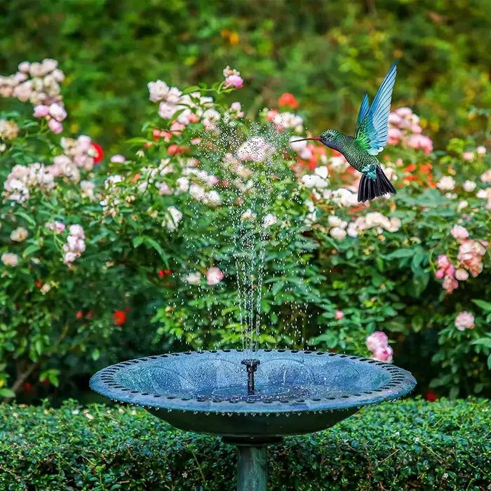 Fontaine d'eau solaire, piscine, étang, cascade, décoration de jardin, bain d'oiseaux en plein air,