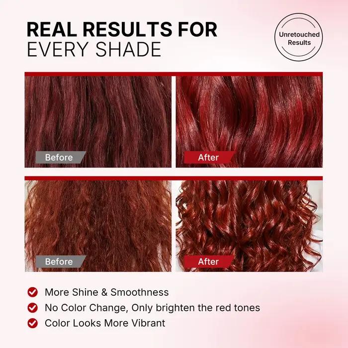 Karseell Color Deposition Masque pour cheveux rouges Après-shampooing stimulant la couleur, hydrate