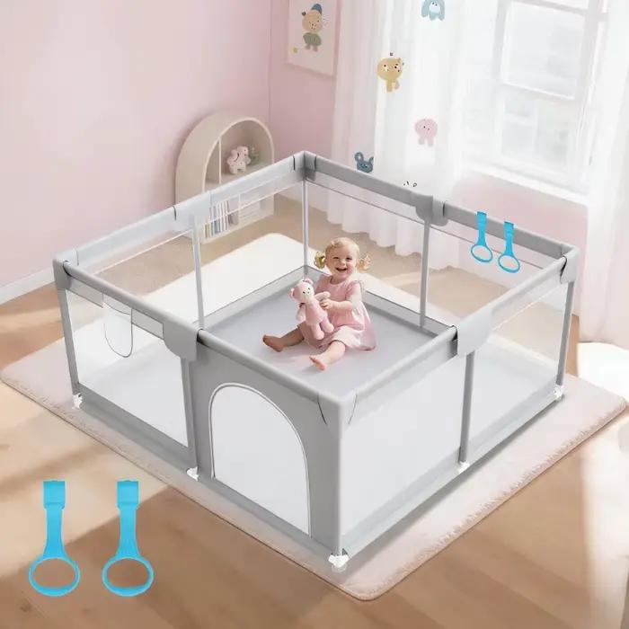 Parc de jeux IMBABY pour bébés et tout-petits, enclos de jeu anti-chute pour intérieur et extérieur,