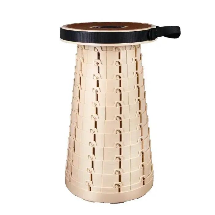 Tabouret pliant extérieur avec colle souple, résistance aux roulements, petite taille, portable, voy