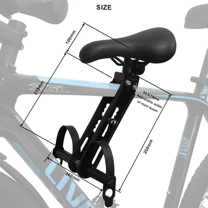 Siège de vélo avant pour enfants selle vtt guidon de sécurité selle à dégagement rapide pour bébé occasions spéciales randonnées familiales trajets en ville