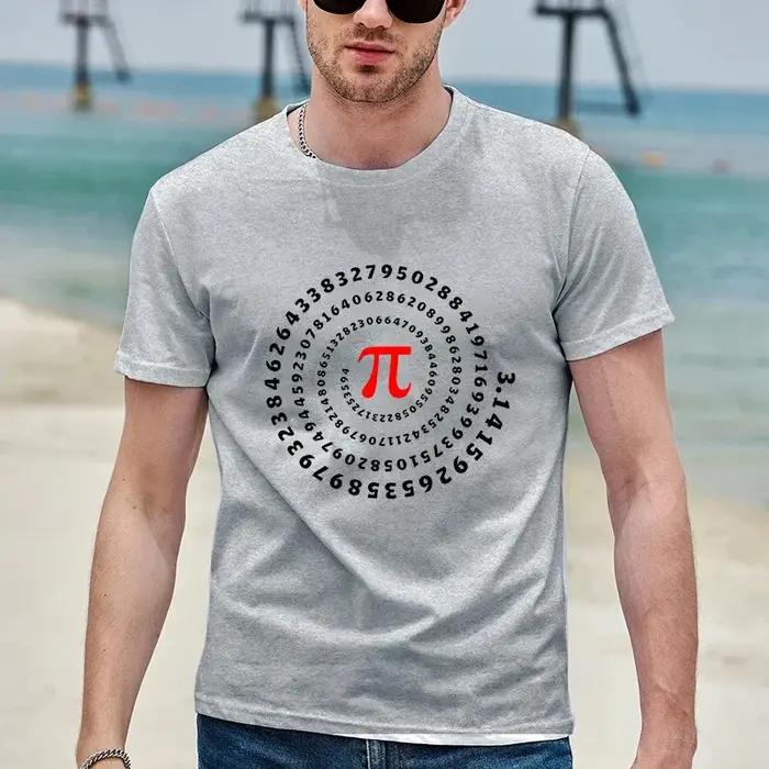 Pi Π Symbole Design T-shirts Vêtements De Mode Science Math T-shirts D'été Décontracté Professeur T-