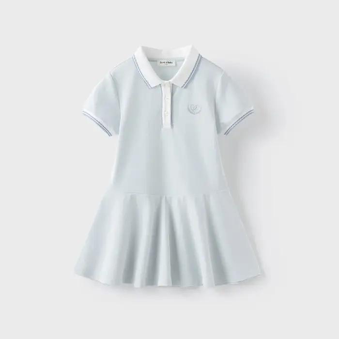 Dave Bella filles robes été printemps à manches courtes enfants décontracté sport jupe collège Style