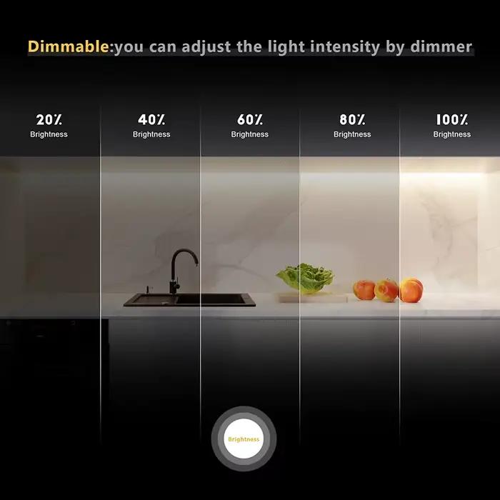 Bande lumineuse LED COB CCT, 608 LED s/m, haute densité, Flexible, variable, 2700K à 6500K, éclairag