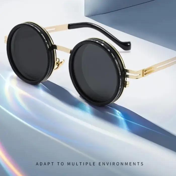 ND2-400 lunettes à gradation réglable filtre ND UV400 lunettes de soleil polarisées avec étui de ver