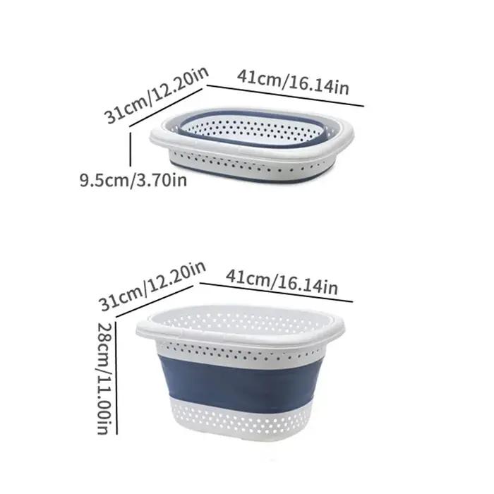 Mir à illant Pliable en Plastique pour Vêtements Sales, Grand Conteneur de Rangement pour la Maison