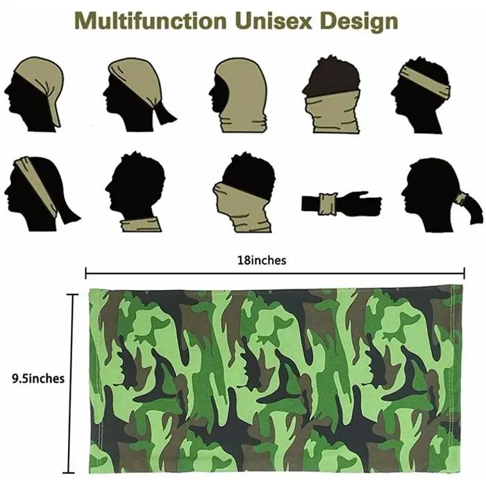 Turban multi-usages homme femme écharpe équitation bandana cyclisme couvre-cou crème solaire glace pêche randonnée sauna masque