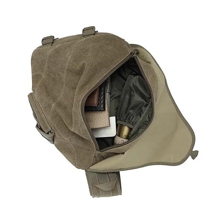 Sac de poitrine en toile imperméable pour hommes, sac à bandoulière Messenger, voyage décontracté, h