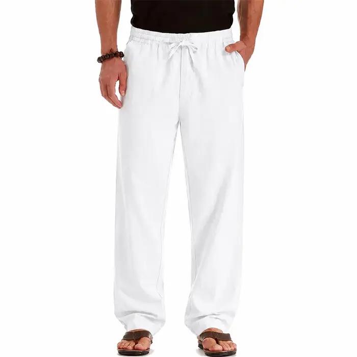 Pantalon Long en coton et lin pour hommes