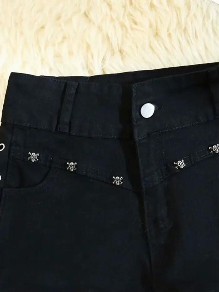 Shorts Femme Moulants Créatifs à Lacets – Tendance Streetwear Quotidien, Style Personnalisé pour Étu